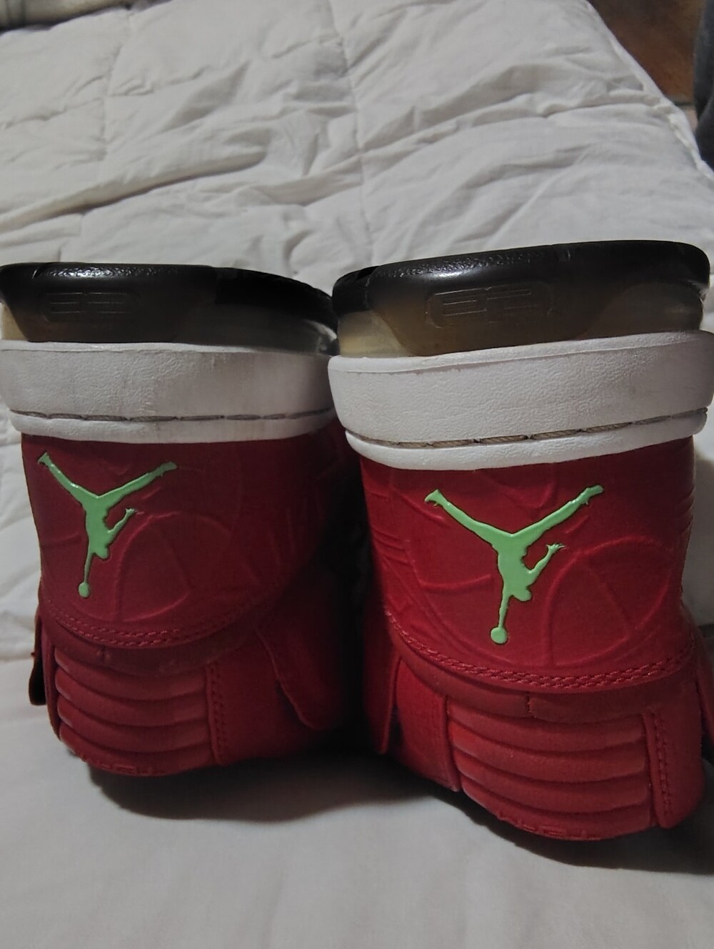 Men's Red High-Top Jordans - Picture 3 of 7